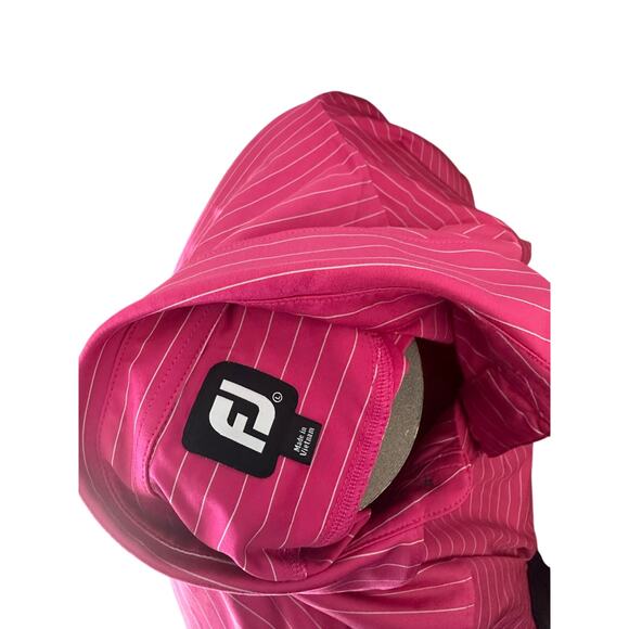 FootJoy Mens Large Pink Striped Short Sleeve Polo - Picture 5 of 5